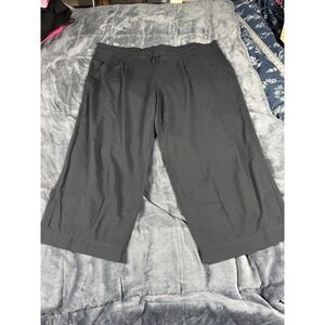 Vtg Jams World Pants Womens Medium Wide Leg Pull On Relaxed Fit Crop Lightweight